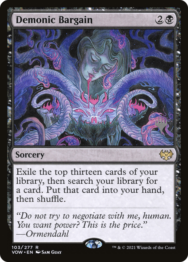 Demonic Bargain (PPDSK-103P) - Innistrad: Crimson Vow Promos (Promo Pack) Foil