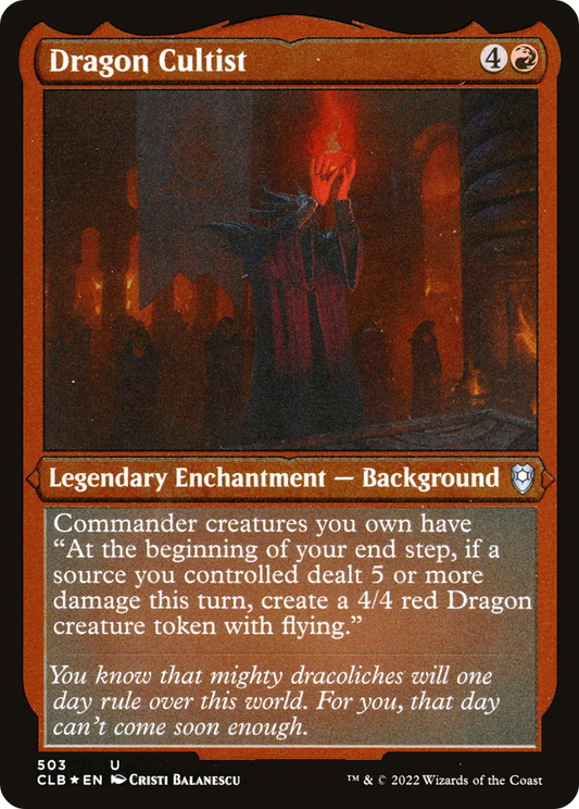 Dragon Cultist (CLB-503) - Commander Legends: Battle for Baldur's Gate Etched Foil