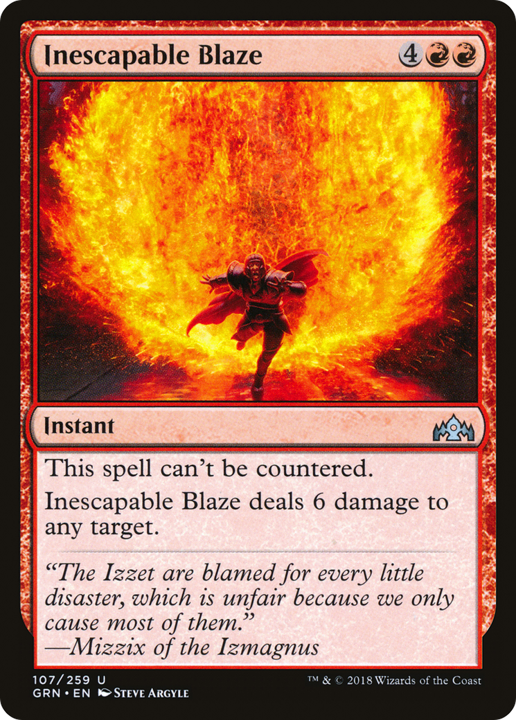 Inescapable Blaze (GRN-107) - Guilds of Ravnica