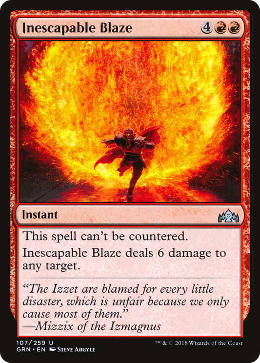 Inescapable Blaze (GRN-107) - Guilds of Ravnica