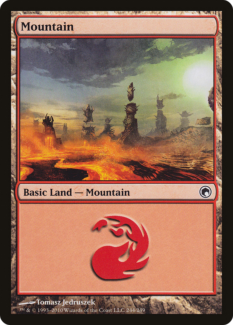 Mountain (SOM-244) - Scars of Mirrodin Foil