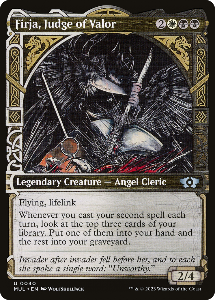 Firja, Judge of Valor (MUL-040) - Multiverse Legends: (Showcase) Foil