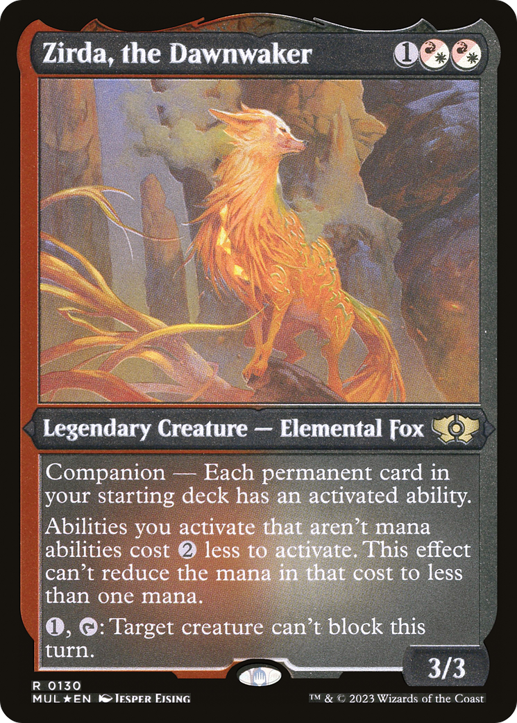 Zirda, the Dawnwaker (MUL-130) - Multiverse Legends: (companion) Etched Foil