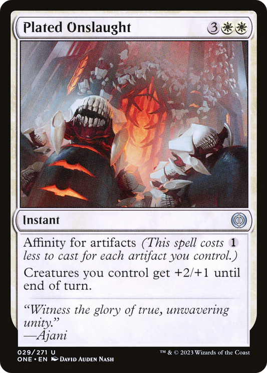 Plated Onslaught (ONE-029) - Phyrexia: All Will Be One Foil