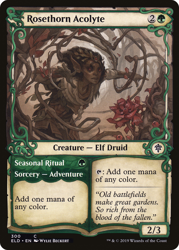 Rosethorn Acolyte // Seasonal Ritual (ELD-300) - Throne of Eldraine: (Showcase)