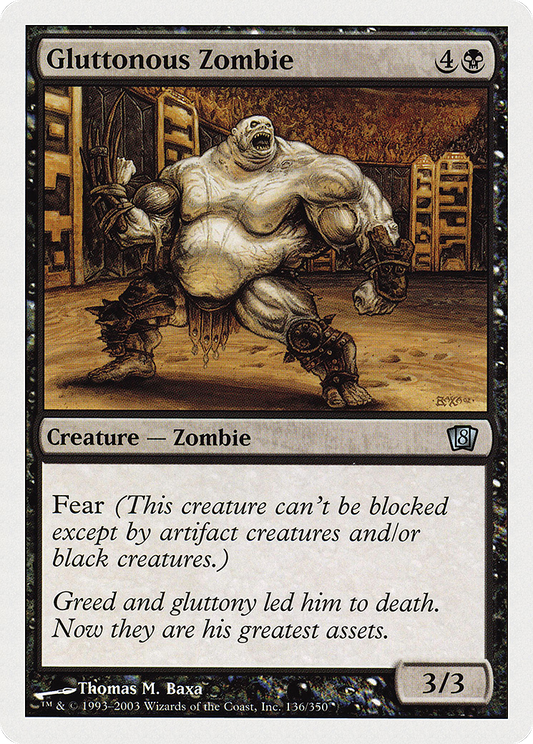 Gluttonous Zombie (8ED-136) - Eighth Edition