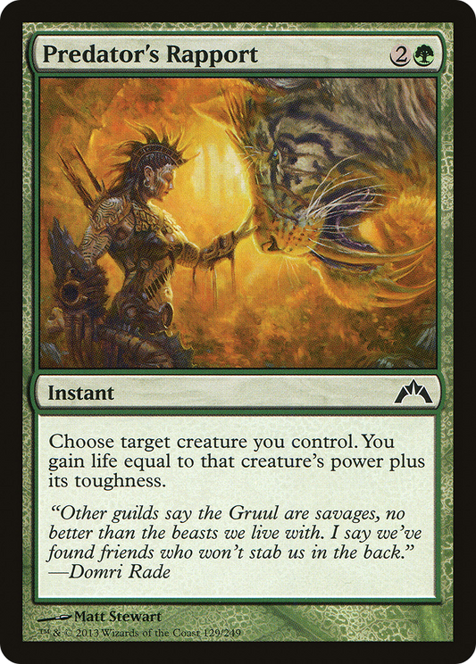 Predator's Rapport (GTC-129) - Gatecrash Foil