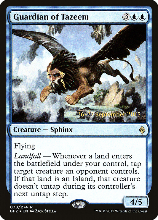 Guardian of Tazeem (PRE-78S) - Battle for Zendikar Promos (Prerelease) Foil
