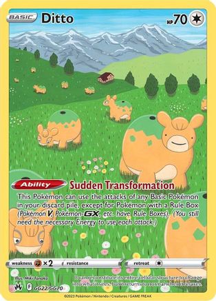 Ditto GG22/70 - Crown Zenith Galarian Gallery Holofoil