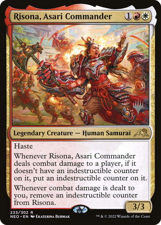 Risona, Asari Commander (PPNEO-233) - Kamigawa: Neon Dynasty Promos Foil (Promo Pack)