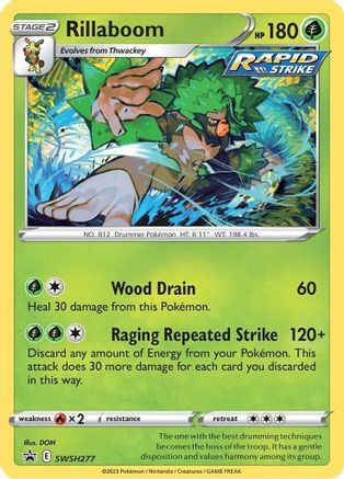 Rillaboom SWSH277 - SWSH Sword & Shield Promo Cards Holofoil - Promo