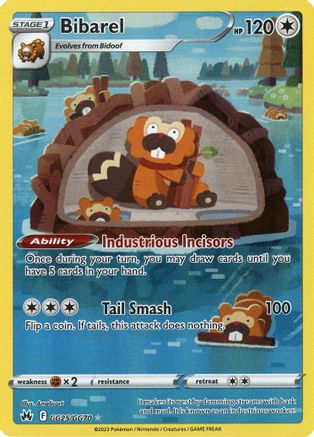 Bibarel - GG25/GG70 - Crown Zenith Galarian Gallery Holofoil - Ultra Rare