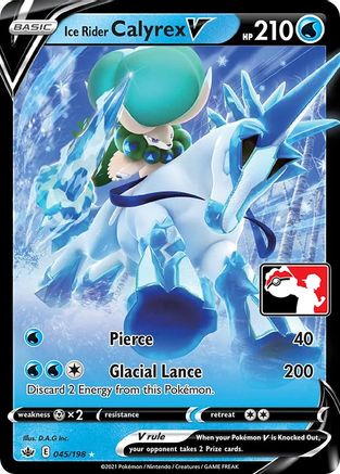 Ice Rider Calyrex V 45 - Prize Pack Series Cards Holofoil