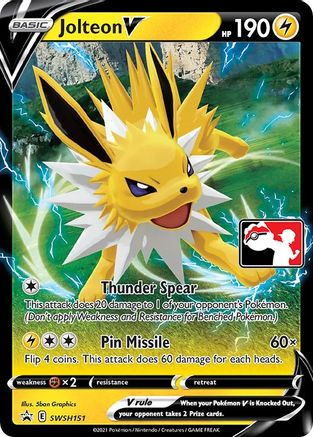 Jolteon V SWSH151 - Prize Pack Series Cards Holofoil