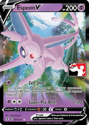 Espeon V 64 - Prize Pack Series Cards Holofoil