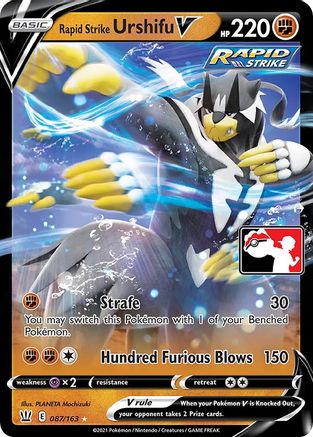 Rapid Strike Urshifu V 87 - Prize Pack Series Cards Holofoil