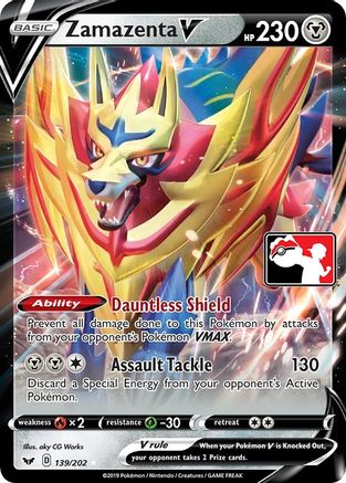 Zamazenta V 139 - Prize Pack Series Cards Holofoil