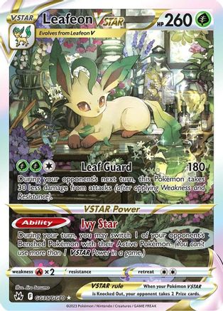 Leafeon VSTAR - GG35/GG70 - Crown Zenith Galarian Gallery Holofoil