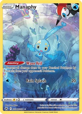 Manaphy - GG06/GG70 - Crown Zenith Galarian Gallery Holofoil