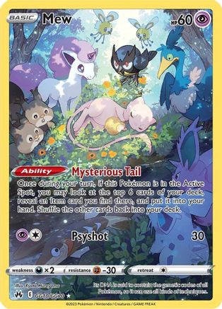 Mew - GG10/GG70 - Crown Zenith Galarian Gallery Holofoil