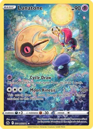 Lunatone - GG11/GG70 - Crown Zenith Galarian Gallery Holofoil