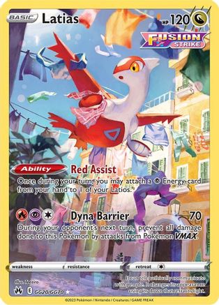 Latias - GG20/GG70 - Crown Zenith Galarian Gallery Holofoil