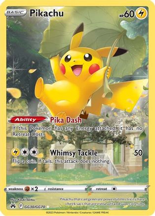 Pikachu GG30/70 - Crown Zenith Galarian Gallery Holofoil