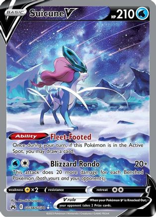 Suicune V GG38/70 - Crown Zenith Galarian Gallery Holofoil