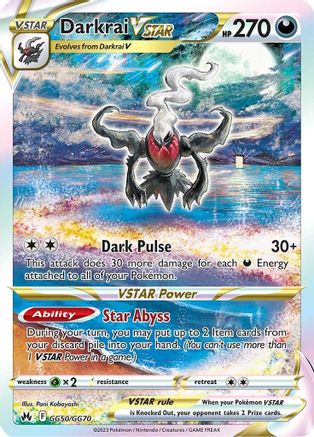 Darkrai VSTAR GG50/70 - Crown Zenith Galarian Gallery Holofoil