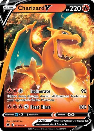 Charizard V - 018/159 - Crown Zenith Holofoil - Ultra Rare