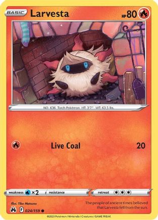 Larvesta - 024/159 - Crown Zenith Reverse Holofoil