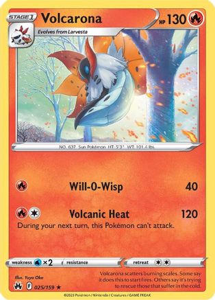 Volcarona 25/159 - Crown Zenith Reverse Holofoil