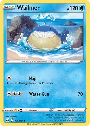 Wailmer (31/159) - Crown Zenith Reverse Holofoil - Common