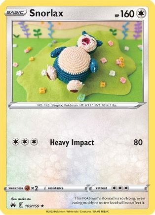Snorlax - 109/159 - Crown Zenith Reverse Holofoil