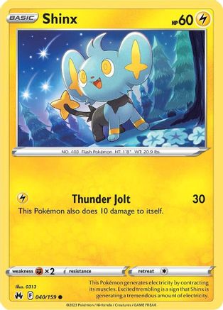 Shinx 40/159 - Crown Zenith Reverse Holofoil