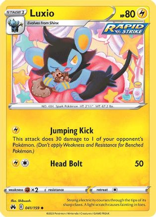 Luxio (41)  - Crown Zenith Reverse Holofoil