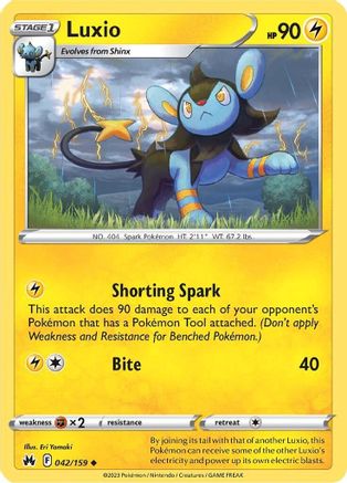 Luxio (42)  - Crown Zenith Reverse Holofoil