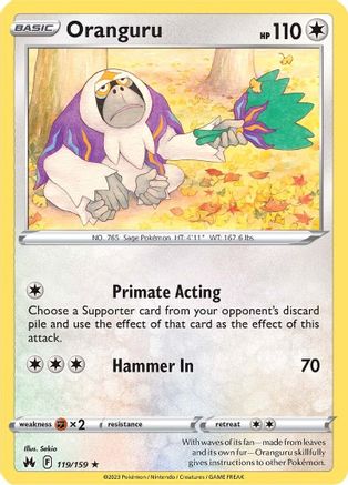 Oranguru - 119/159 - Crown Zenith Reverse Holofoil