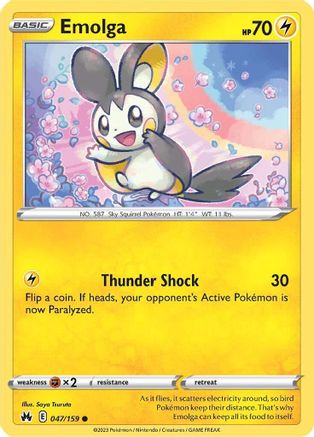 Emolga - 047/159 - Crown Zenith Reverse Holofoil