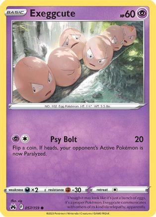 Exeggcute 057/159 - Crown Zenith Reverse Holofoil - Common