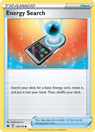 Energy Search - 128/159 - Crown Zenith Reverse Holofoil