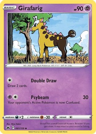 Girafarig - 061/159 - Crown Zenith Reverse Holofoil