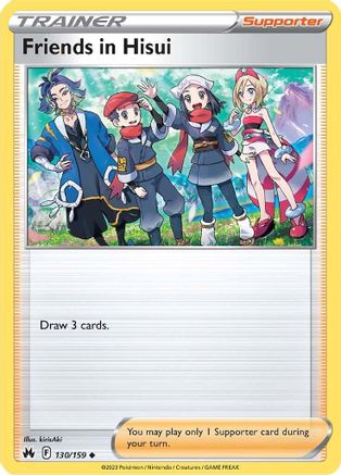 Friends in Hisui - 130/159 - Crown Zenith Reverse Holofoil