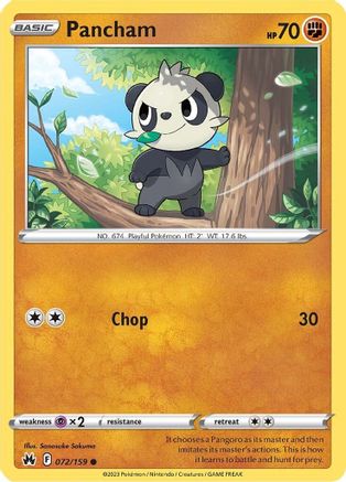 Pancham - 072/159 - Crown Zenith Reverse Holofoil