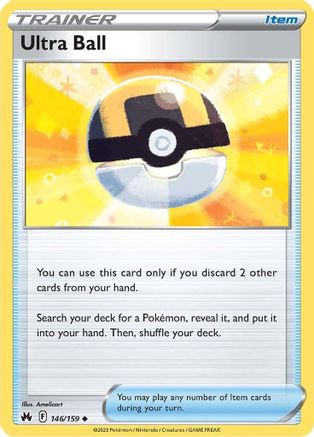 Ultra Ball 146/159 - Crown Zenith Reverse Holofoil