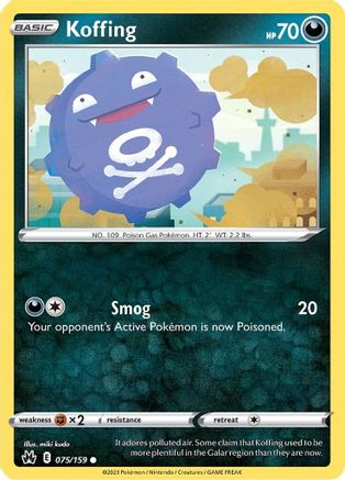Koffing - 075/159 - Crown Zenith Reverse Holofoil
