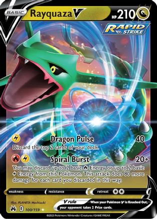 Rayquaza V 100/159 - Crown Zenith Holofoil