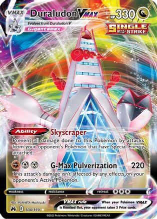 Duraludon VMAX 104/159 - Crown Zenith Holofoil - Ultra Rare
