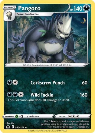 Pangoro - 080/159 - Crown Zenith Reverse Holofoil