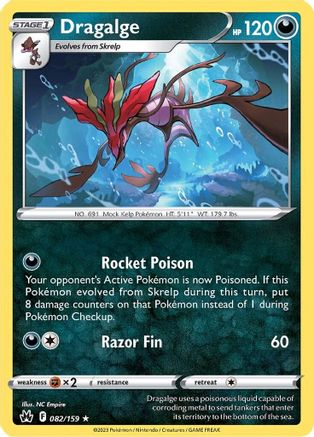 Dragalge - 082/159 - Crown Zenith Reverse Holofoil